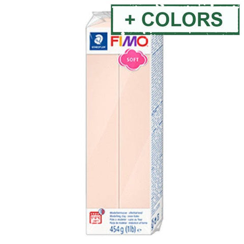 BeadsBalzar Craft Store Fimo Soft Polymer Clay – 1lb Block, Flesh Light Color | Modeling & Craft Clay