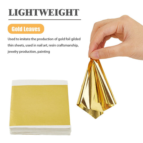 BeadsBalzar Craft Store Foil Paper, For Imitation Gold Foil Gilding Flakes Making, for Nail Art, Resin Craft