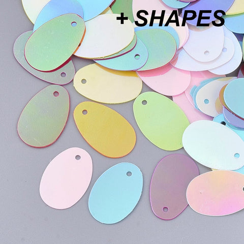 BeadsBalzar Craft Store Frosted PVC Plastic Paillette/Sequins Beads – Ornament Accessories for Crafts, Sewing, DIY & Decorations