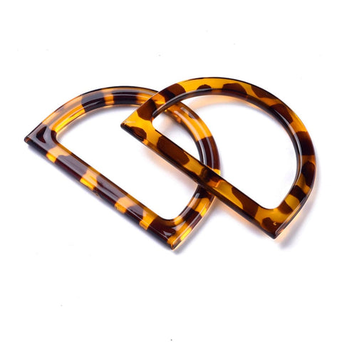 BeadsBalzar Craft Store GOLDENROD Plastic D Shape Purse Handle, Bag Handle Replacement Accessories, 85x120x8mm (Inner: 95x61mm)