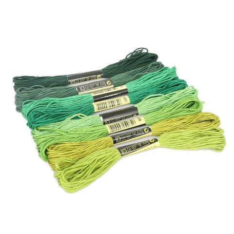 BeadsBalzar Craft Store GREEN THEME Cotton Crochet Threads, Embroidery Threads, Yarn for Lace Hand Knitting