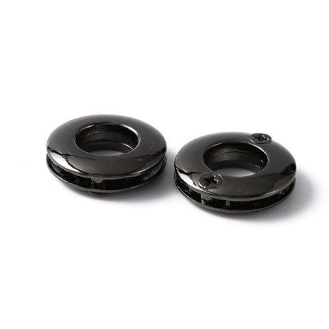 BeadsBalzar Craft Store GUN METAL Alloy Grommet Eyelet Findings – Screw-Together Grommet Rings for Bag Making, 21mm