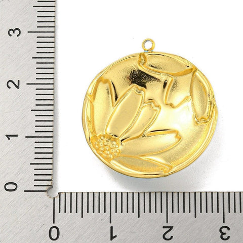 BeadsBalzar Craft Store Ion Plated 304 Stainless Steel Pendants, with Enamel 26mm