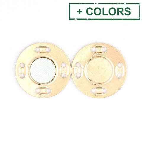 BeadsBalzar Craft Store Iron Magnetic Snap Buttons – Flat Round Fasteners for Bags, Purses & Clothing, 12.5mm