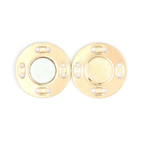 BeadsBalzar Craft Store Iron Magnetic Snap Buttons – Flat Round Fasteners for Bags, Purses & Clothing, 12.5mm