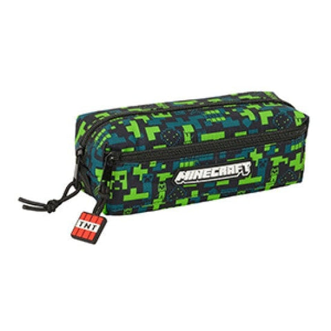 BeadsBalzar Craft Store Minecraft Small Triple Pencil Case with Elastic Rubber – 22 cm (22x8.5x6 cm)