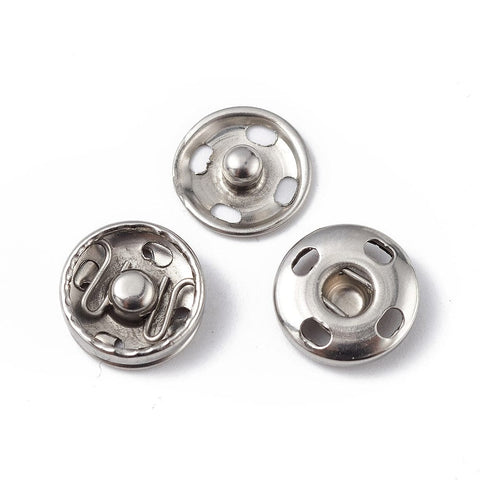 BeadsBalzar Craft Store Non-Tarnish 202 Stainless Steel Snap Buttons – Garment Sewing Accessories
