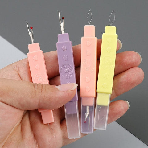 BeadsBalzar Craft Store Plastic Handle Steel Seam Rippers, Sewing Tools, Random Color