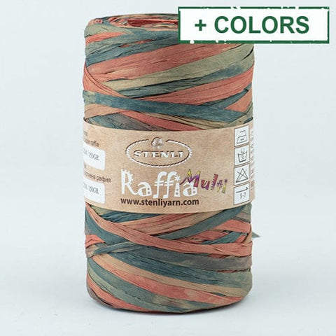 BeadsBalzar Craft Store Stenli Yarns Raffia Multi – Multicolor Paper Yarn for Crochet, Knitting & Crafts