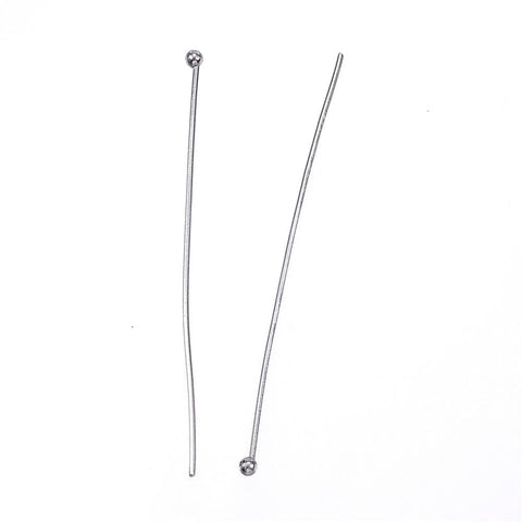 BeadsBalzar Craft Store Tarnish Resistant 304 Stainless Steel Ball Head pins, Stainless Steel Color