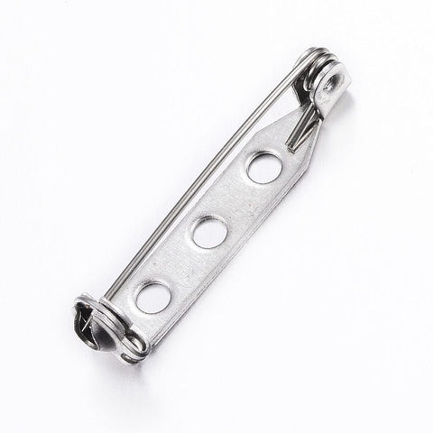 BeadsBalzar Craft Store Tarnish Resistant 304 Stainless Steel Brooch Findings 26.5mm long