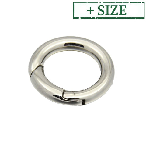 BeadsBalzar Craft Store Tarnish Resistant 304 Stainless Steel Spring Gate Rings – O Rings & Snap Clasps
