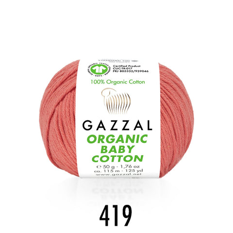 Gazzal 419 Gazzal Organic Baby Cotton – Soft Yarn for Babies and Sensitive Skin
