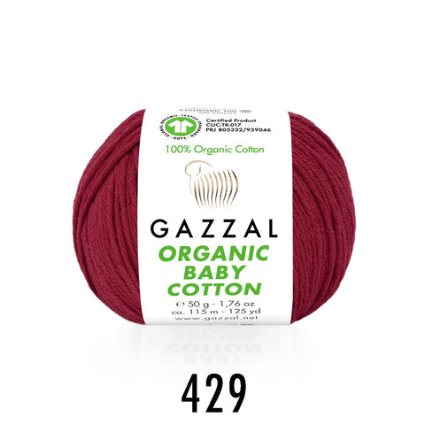 Gazzal 429 Gazzal Organic Baby Cotton – Soft Yarn for Babies and Sensitive Skin