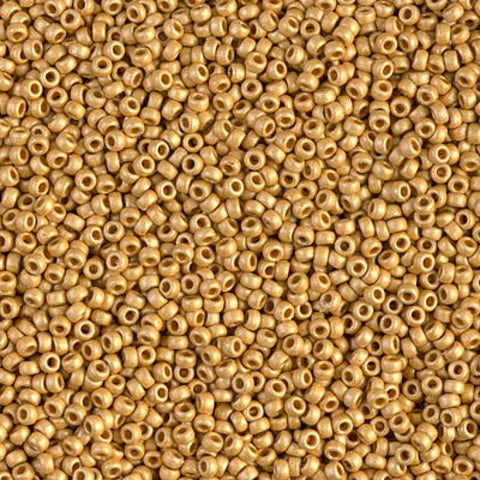 Miyuki Miyuki Seed Beads 15/0 – Matte Duracoat Galvanized Gold | Japanese Glass Beads
