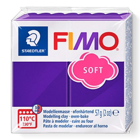 Staedtler PLUM Staedtler FIMO Soft 57g – Oven-Bake Polymer Clay for Crafting & Sculpting