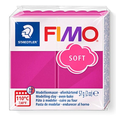 Staedtler RASPBERRY Staedtler FIMO Soft 57g – Oven-Bake Polymer Clay for Crafting & Sculpting