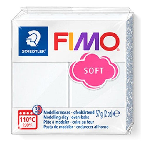 Staedtler WHITE Staedtler FIMO Soft 57g – Oven-Bake Polymer Clay for Crafting & Sculpting