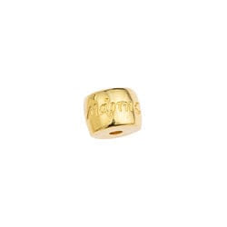 BeadsBalzar Beads & Crafts 24KT.GD.PL. (GQM8063-G) (GQM8063-X) Alloy 6.5x8.7mm Bead ''Μάρτης'' Φ2mm (4 PCS)