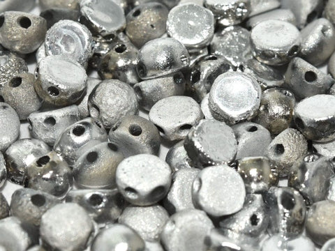 BeadsBalzar Beads & Crafts (2HC-00030-27080) 2-HOLE CABOCHON 6 MM CRYSTAL ETCHED LABRADOR FULL