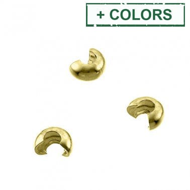 BeadsBalzar Beads & Crafts (925-C24-X) Sterling silver 4,5mm crimp covers (4 pcs)