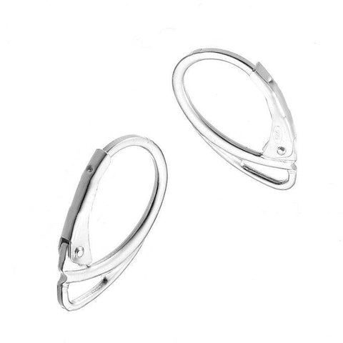 BeadsBalzar Beads & Crafts (925-ERMON) Sterling silver 18mm lever back earring supports wire 0,8mm