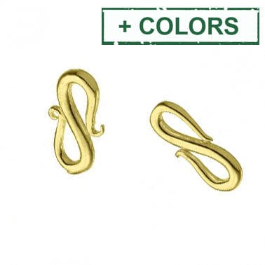 BeadsBalzar Beads & Crafts (925-GC59-X) STERLING SILVER S CLASPS 7X13MM (2 PCS)