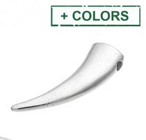 BeadsBalzar Beads & Crafts (925-H92-X) SILVER 925 18MM HORN FULL CHARMS HOLE 1,2MM (1 PC)