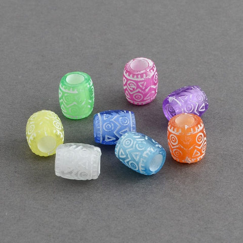 BeadsBalzar Beads & Crafts (AB4375) Acrylic Beads 9mm Mix (15 GMS +/- 50 PCS)