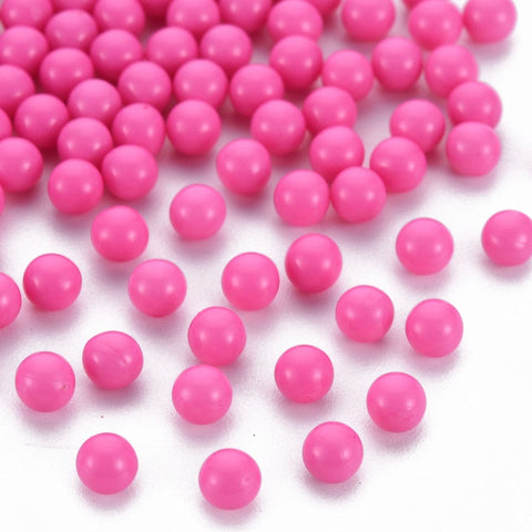 BeadsBalzar Beads & Crafts (AB8475-X) Opaque Acrylic Beads, NO HOLE, Round, 4mm (10 GMS / +-250 PCS)