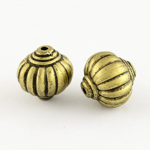 BeadsBalzar Beads & Crafts (AC8480-BR) Lantern Antique Acrylic Beads, Antique Bronze Size: about 14mm (20 PCS)