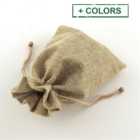 BeadsBalzar Beads & Crafts (BA3450X) Burlap Packing Pouches Drawstring Bags, 135x95mm (5 pcs)