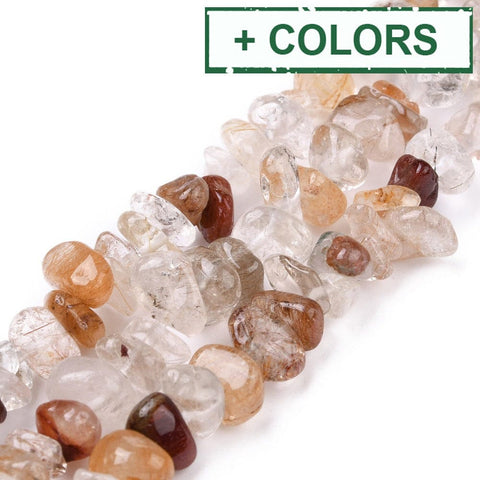 BeadsBalzar Beads & Crafts (BC6546-X) Chip Natural Bead Strands 5mm wide, 8mm long (1 STR)