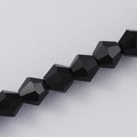 BeadsBalzar Beads & Crafts (BE3016) 50pcs-Strand Imitation #5301 Bicone Beads, 6mm Faceted Bicone