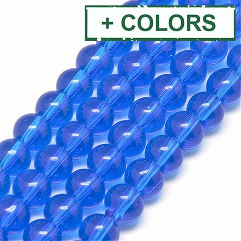 BeadsBalzar Beads & Crafts (BE7545-X) Glass Beads Strands, Round, 8mm