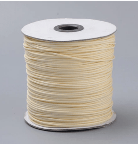 BeadsBalzar Beads & Crafts BEIGE (WC08-127) (WC08-X) Braided Korean Waxed Polyester Cords (80 MET)