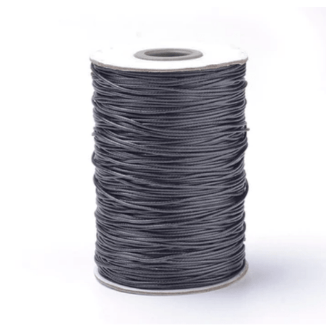 BeadsBalzar Beads & Crafts BLACK (WC08-101) (WC08-X) Braided Korean Waxed Polyester Cords (80 MET)