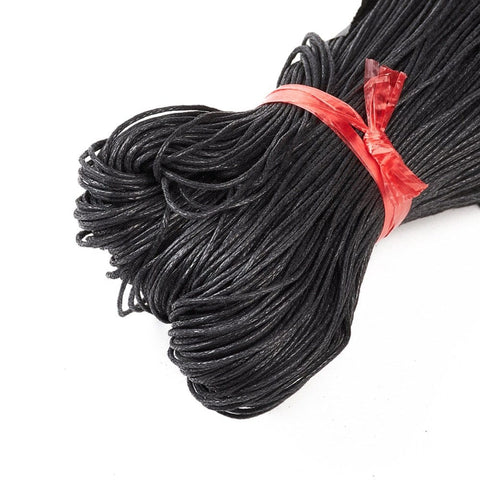 BeadsBalzar Beads & Crafts BLACK (WC5565G) (WC5565X) Chinese Waxed Cotton Cord, Gray 0.7mm (10 METS)