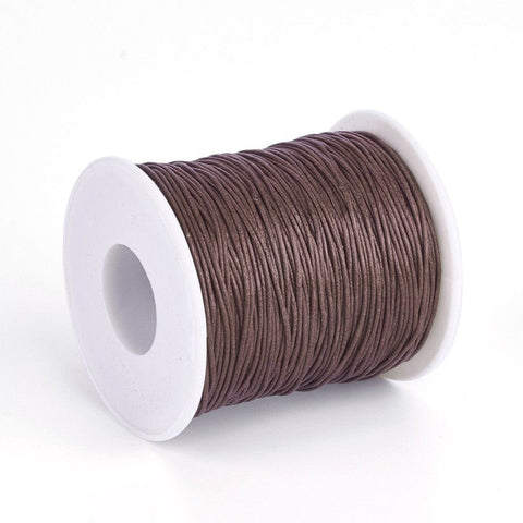 BeadsBalzar Beads & Crafts BROWN (CW7909-299) (CW7909-X) Waxed Cotton Thread , Macrame 1mm (+/- 100 YARDS/90 MTRS)