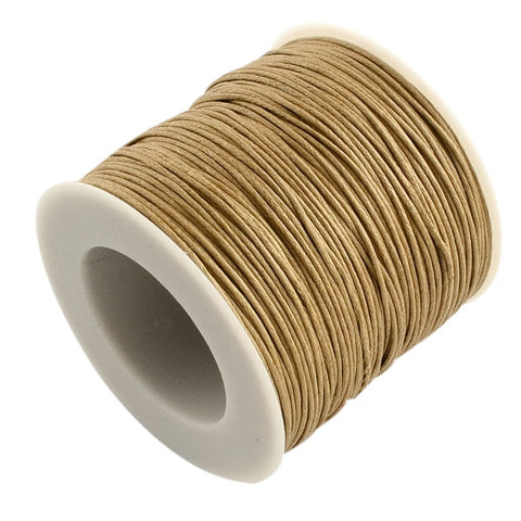 BeadsBalzar Beads & Crafts BURLYWOOD (CW7909-278) (CW7909-X) Waxed Cotton Thread , Macrame 1mm (+/- 100 YARDS/90 MTRS)