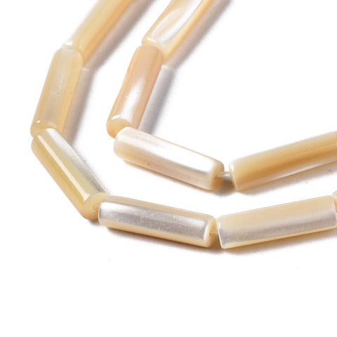 BeadsBalzar Beads & Crafts BURLYWOOD (SH8115-B) (SH8115-X) Natural Shell Beads Strands, Column,13x4mm (1 STR)