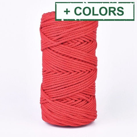 BeadsBalzar Beads & Crafts (CC7935-X) Cotton String Threads, Macrame Cord, 3mm (100m)/roll.
