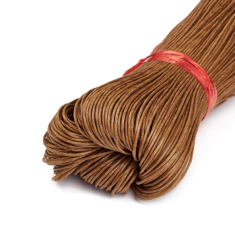 BeadsBalzar Beads & Crafts COCONUT BROWN (WC5565-290) (WC5565X) Chinese Waxed Cotton Cord, Gray 0.7mm (10 METS)