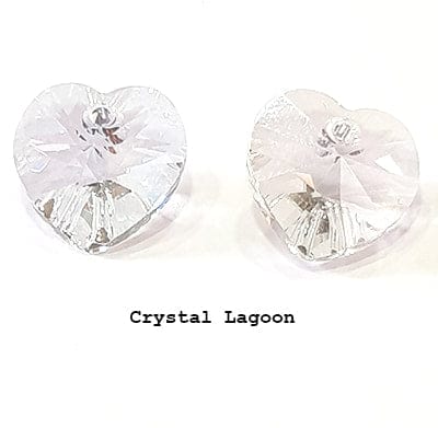 BeadsBalzar Beads & Crafts CRYSTAL LAG (PZ-1H-14-CLAG) PRECIOSA Heart MXM 1H (4 Pieces) (& COLORS) (PZ-1H-14-X)