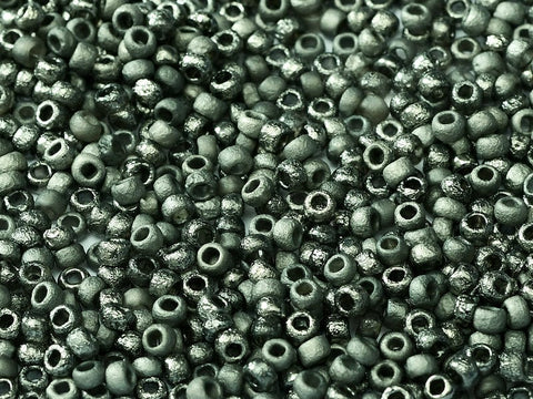 BeadsBalzar Beads & Crafts (CSB6-00030-27480) CZECH SEED BEADS 6/0 CRYSTAL ETCHED CHROME FULL (25 GMS)