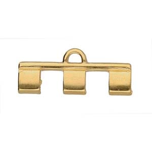 BeadsBalzar Beads & Crafts (CYM-012210-GP) PIPERI III-TILA BD ENDING 24K GOLD PLATE (2 PCS)