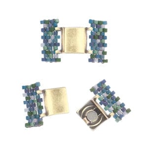 BeadsBalzar Beads & Crafts (CYM-D11-012443-AB) CYMBAL AXOS II-DELICA MAG CLASP ANT. BRASS PLATE (1 SET)