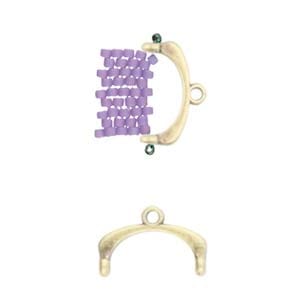 BeadsBalzar Beads & Crafts (CYM-M11-012206-AB) FRES II-11-0 BEAD ENDING ANT. BRASS PLATE (2 PCS)