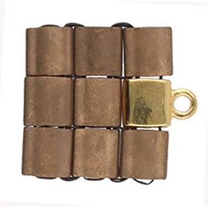 BeadsBalzar Beads & Crafts (CYM-TL-012539-GP) CYMBAL PIPERI-TILA BEAD ENDING 24K GOLD PLATE (4 PCS)