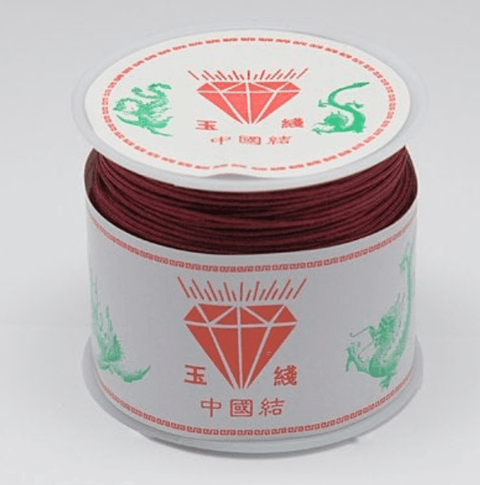 BeadsBalzar Beads & Crafts DARK RED (NC2-03) (NC2-X) Nylon cord 45m roll 0,8mm (45 METS)